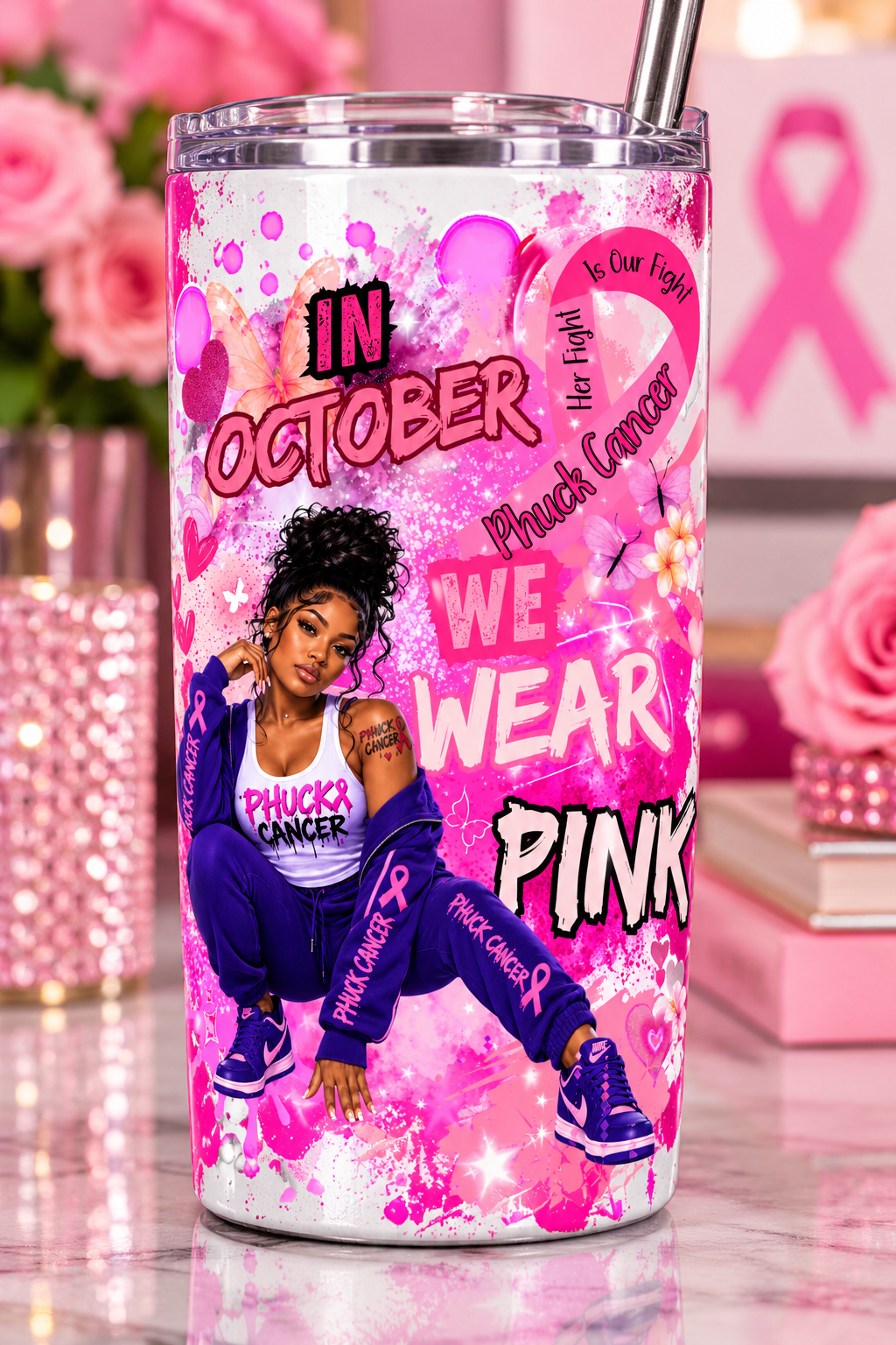 Editable Breast Cancer Awareness Canva Design Template 🎀