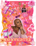 Editable Breast Cancer Awareness Bald Woman Canva Template 🎀