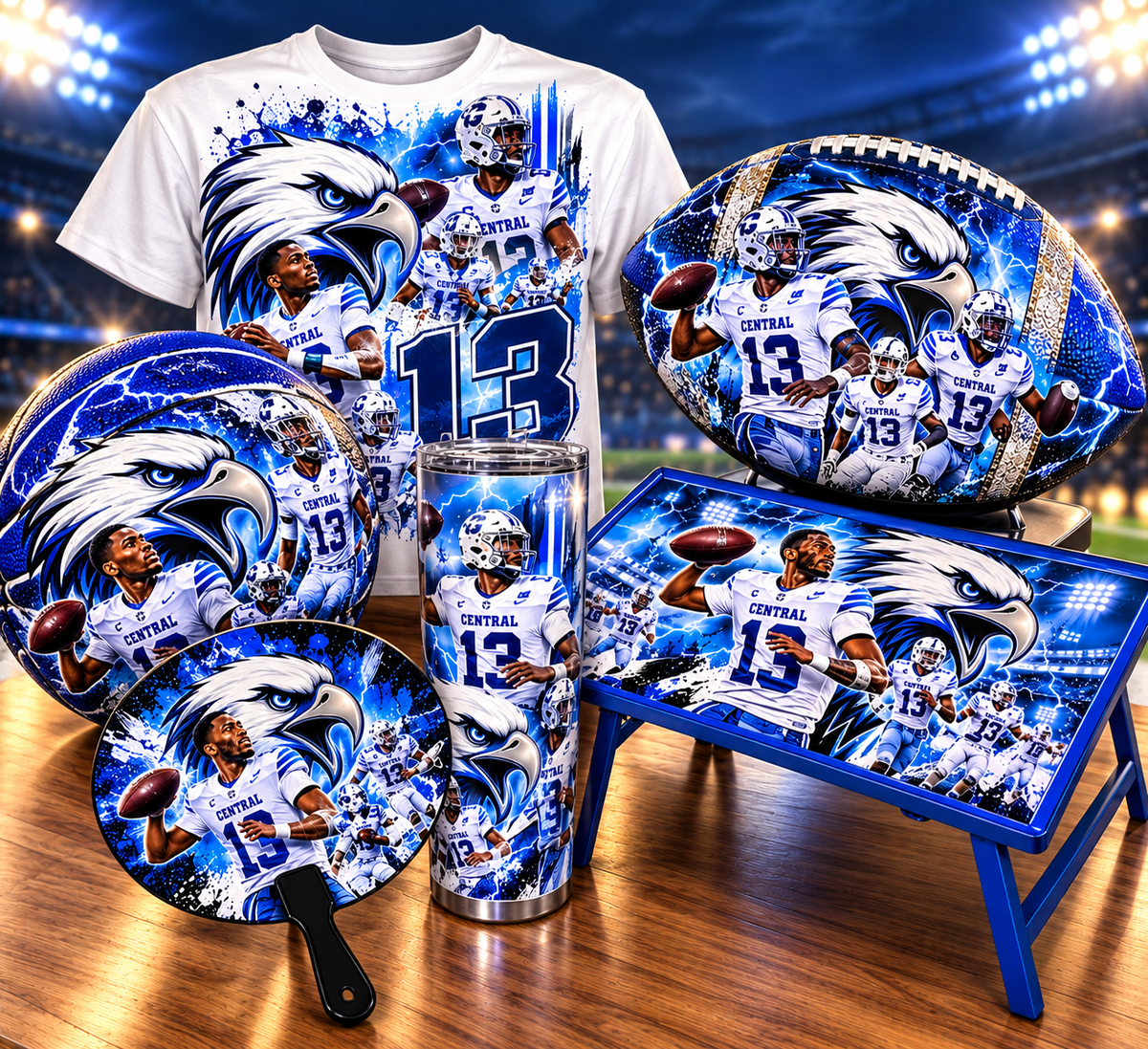 Sports Season Bundle of the Month – 4-Piece Custom Fan Set 🏀🏈